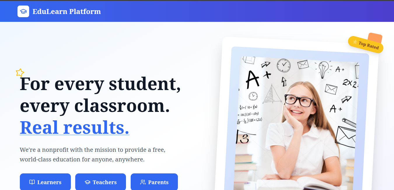 Preview of Online Learning Platform