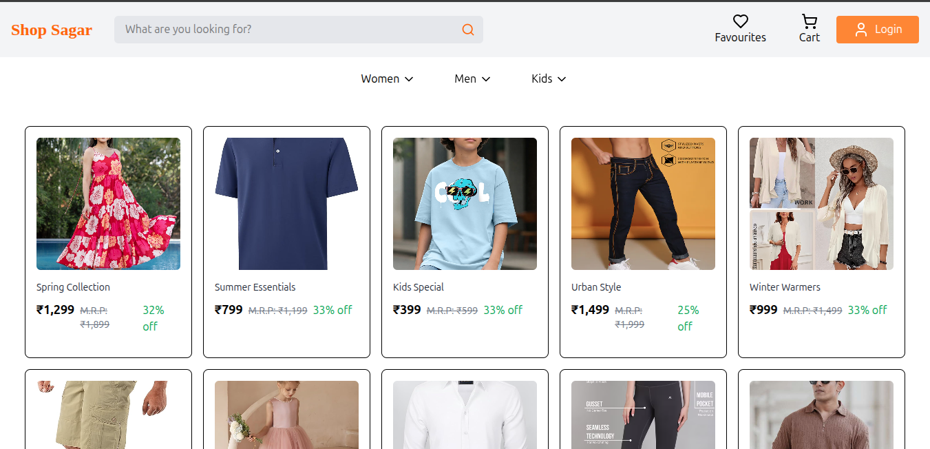 Preview of SagarShop E-commerce